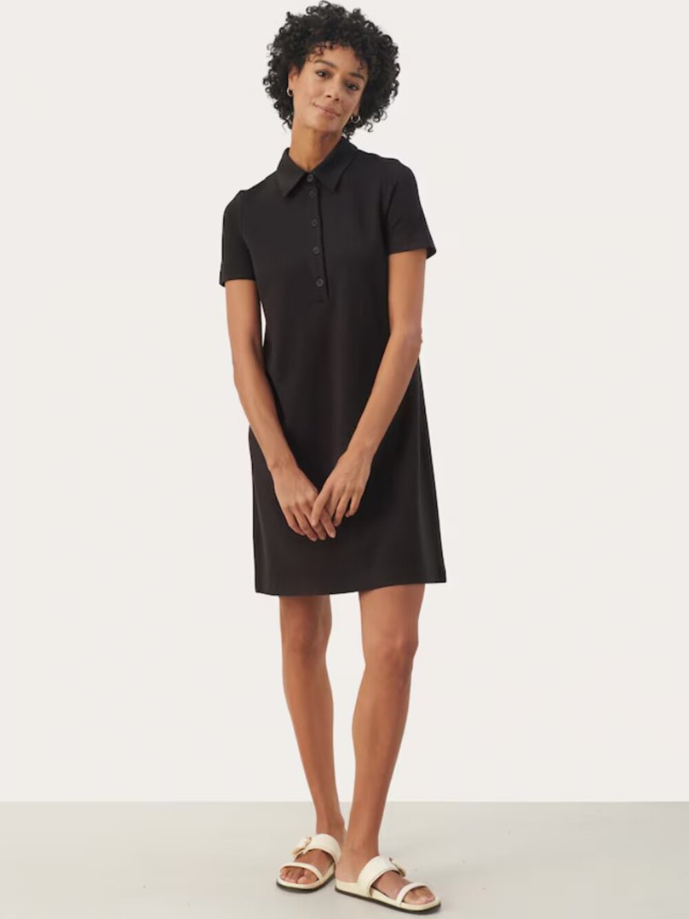 Part Two Copenhagen Black Polo Shirt Dress - EU 42 / US 10–12